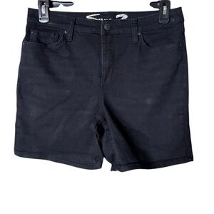 Seven 7 Womens Weekend Jean Shorts Size 10 Black Y2K Mid‎ Rise Festival